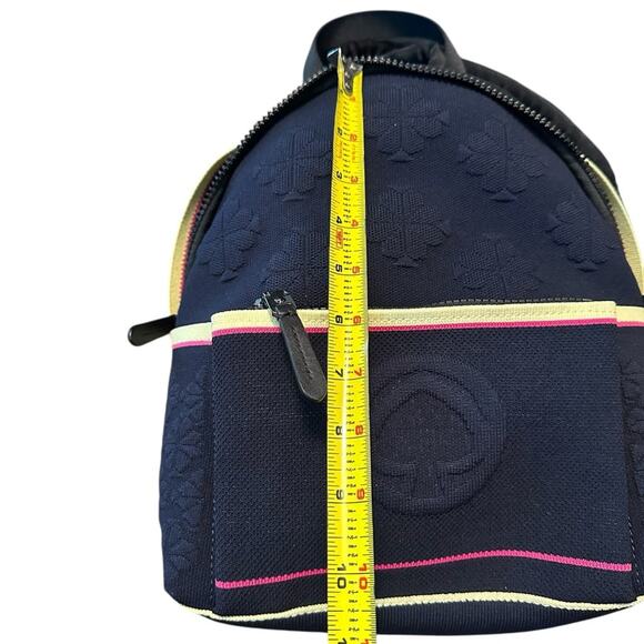 Kate Spade Sport Knit City Navy Backpack with Pink and Yellow Accents EUC main image 4